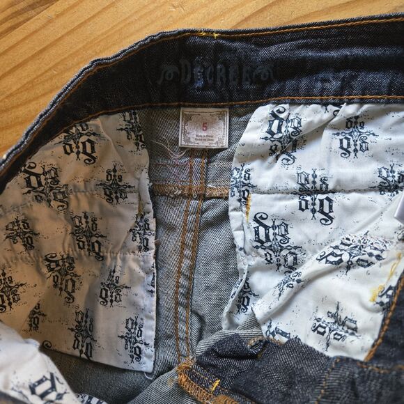 Decree Jeans Junior Womens Flare Dark Wash Size 5 Denim Y2K 90s Bootcut Vintage - Picture 7 of 7